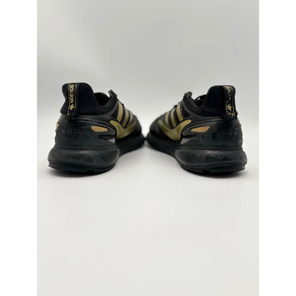 Adidas ZX 2K Boost 2.0 Black Gold Metallic Mens Running Shoes GZ7743 Size 8.5